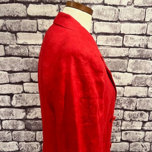 Liz Claiborne Red Double Breasted Long Sleeve Jacket Size 6 - Picture 9 of 10